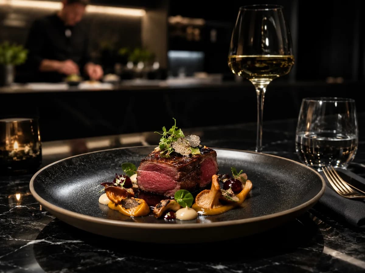 Seared beef, chanterelles, truffle — The Robear Tasting
